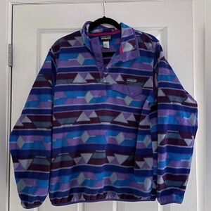 Patagonia Womens M Synchilla Snap-T Pullover Fleece MEDIUM purple jacket